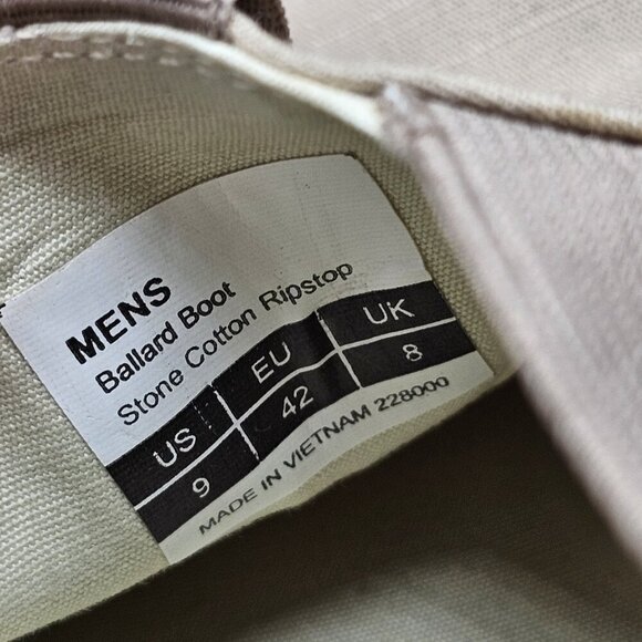 NWOB Men's SeaVees‎ Ballard Ankle Boots Stone Cotton Ripstop Size 9 - Picture 6 of 6